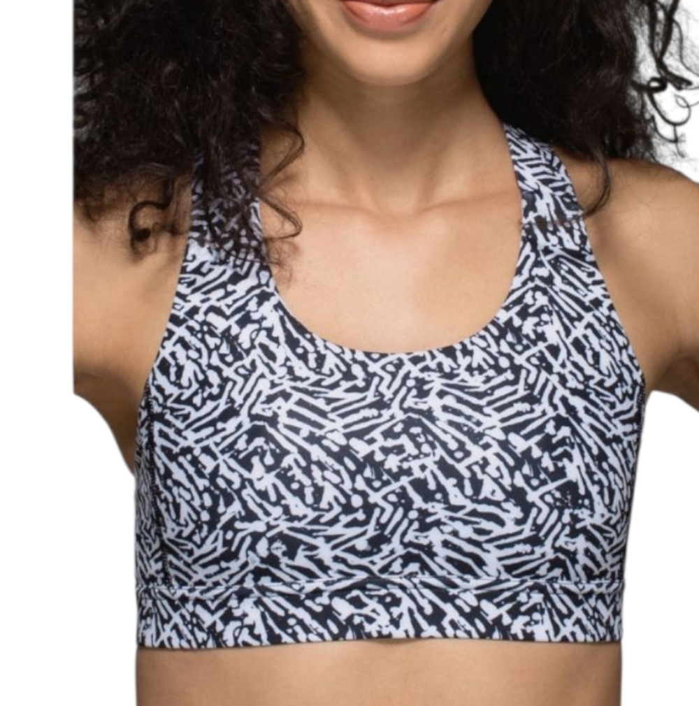 Lululemon Black And White Crisscross All Sports Bra